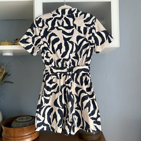 Mixed by Nasrin Zena Romper Shorts Playsuit Size S Belted - Picture 5 of 9